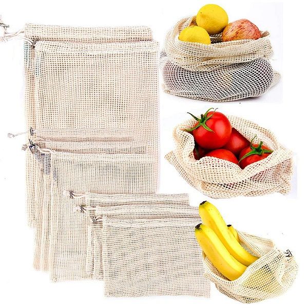reusable cotton vegetable bags home kitchen fruit and vegetable storage mesh bags with drawstring machine washable
reusable cotton vegetable bags home kitchen fruit and vegetable storage mesh bags with drawstring machine washable