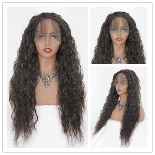 13*4 long hair wigs synthetic lace front wig high temperature fiber with baby hair loose wave natural color for women ship, Black
13*4 long hair wigs synthetic lace front wig high temperature fiber with baby hair loose wave natural color for women ship, Black