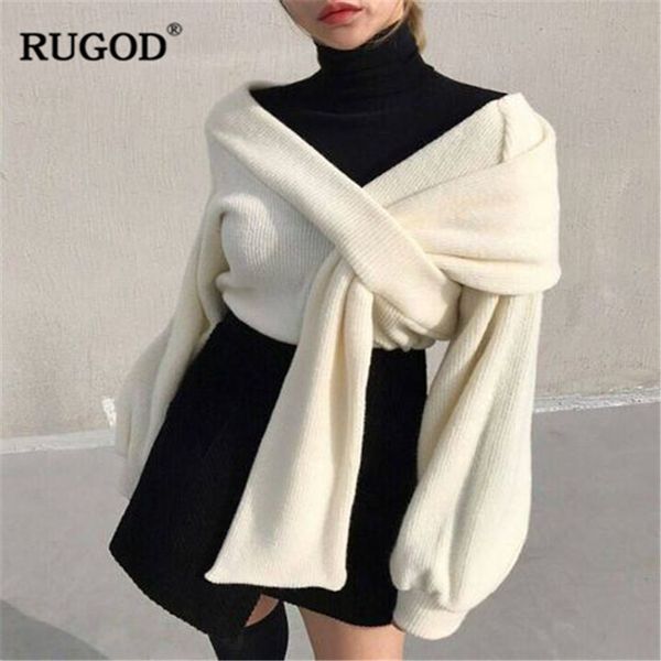 rugod elegant off shoulder pullover sweater women solid irregular knitted jumpers sweaters female lantern sleeve pullovers, White;black
rugod elegant off shoulder pullover sweater women solid irregular knitted jumpers sweaters female lantern sleeve pullovers, White;black