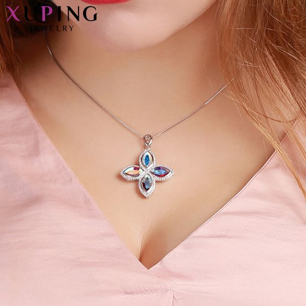 xuping jewelry pendant necklaces crystals from swarovski romantic sweet little fresh girl women wedding party gifts s161-40496, Silver
xuping jewelry pendant necklaces crystals from swarovski romantic sweet little fresh girl women wedding party gifts s161-40496, Silver