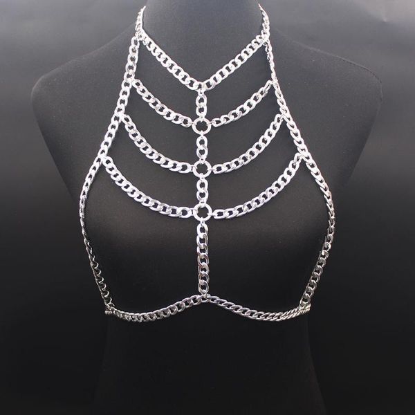 summer gold color body chain link bra chunky beach bikini chain harness necklaces women body boho jewelry gift, Slivery;golden
summer gold color body chain link bra chunky beach bikini chain harness necklaces women body boho jewelry gift, Slivery;golden