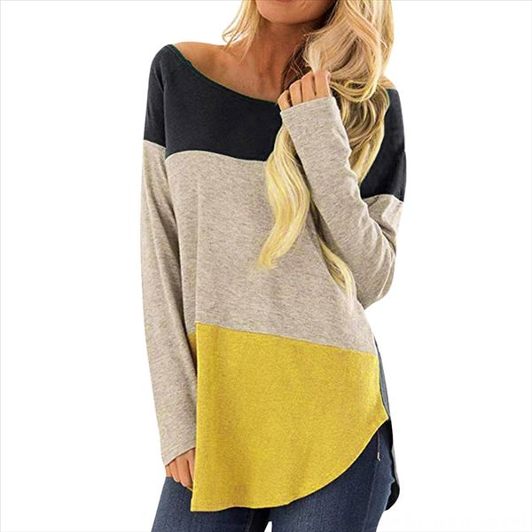 autumn 2020 women's micro shoulder stitching color matching long sleeve loose t-shirt autumn 2020 women's micro shoulder stitching, White
autumn 2020 women's micro shoulder stitching color matching long sleeve loose t-shirt autumn 2020 women's micro shoulder stitching, White