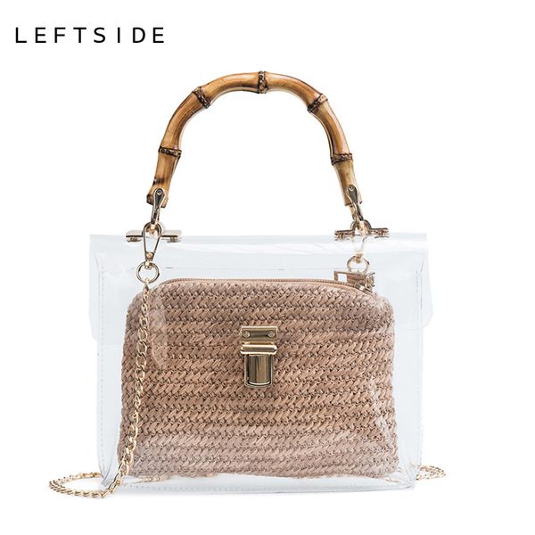 LEFTSIDE Transparent Bag For Women 2018 Handbag With Bamboo Handle Summer Small Chain Crossbody Bags Ladies Straw Beach Bags
LEFTSIDE Transparent Bag For Women 2018 Handbag With Bamboo Handle Summer Small Chain Crossbody Bags Ladies Straw Beach Bags