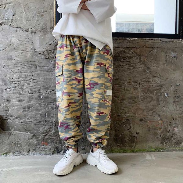 men vintage camouflage elastic waist loose casual cargo pants male women streetwear hip hop harem trouser joggers sweatpants, Black
men vintage camouflage elastic waist loose casual cargo pants male women streetwear hip hop harem trouser joggers sweatpants, Black