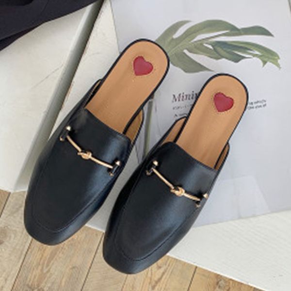 women mules slippers 2020 woman love pattern female metal square toe flats ladies comfortbale shoes women's footwear plus size, Black
women mules slippers 2020 woman love pattern female metal square toe flats ladies comfortbale shoes women's footwear plus size, Black