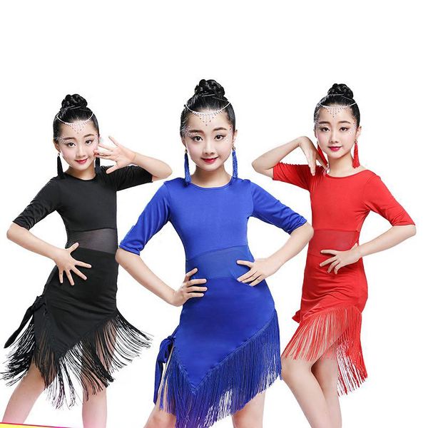 tassel latin dance dress for girls children salsa tango ballroom dancing dress competition costumes kids practice dance clothing, Black;red
tassel latin dance dress for girls children salsa tango ballroom dancing dress competition costumes kids practice dance clothing, Black;red