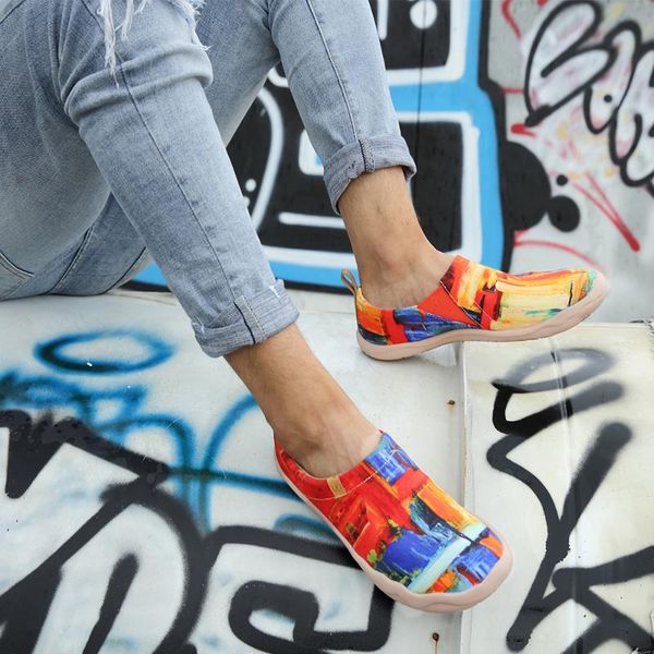 color zone painted women/men casual flats breathable slip-on loafers shoes outdoor fashion for christmas gifts, Black
color zone painted women/men casual flats breathable slip-on loafers shoes outdoor fashion for christmas gifts, Black