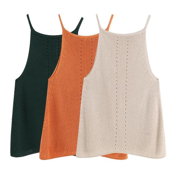 women knitted halter blouse solid sleeveless stretchy hollow out split shirt female basic casual blusas, White
women knitted halter blouse solid sleeveless stretchy hollow out split shirt female basic casual blusas, White