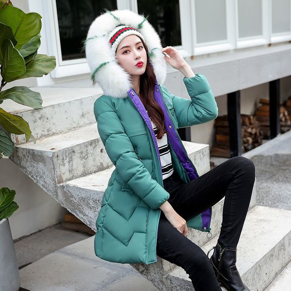 cotton coat women's 2019 winter down feather cotton-padded clothes mid-length korean-style women's thermal slim fit coat thick c, Blue;black
cotton coat women's 2019 winter down feather cotton-padded clothes mid-length korean-style women's thermal slim fit coat thick c, Blue;black