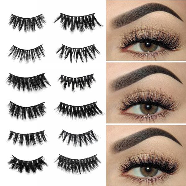skonhed 5 pairs mixed/single styles wispies fluffy eyelashes mink hair false eyelashes natural handmade long eye lashes 
skonhed 5 pairs mixed/single styles wispies fluffy eyelashes mink hair false eyelashes natural handmade long eye lashes