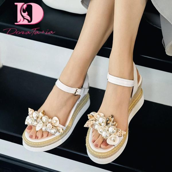 doratasia 2020 new arrivals genuine leather women sandals high wedges peep toe platform string bead summer casual woman shoes, Black
doratasia 2020 new arrivals genuine leather women sandals high wedges peep toe platform string bead summer casual woman shoes, Black