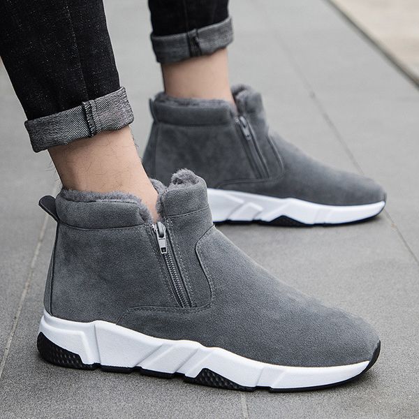 new winter men snow boots zipper warm fur male ankle boots waterproof non-slip work shoes plush man winter boots, Black
new winter men snow boots zipper warm fur male ankle boots waterproof non-slip work shoes plush man winter boots, Black