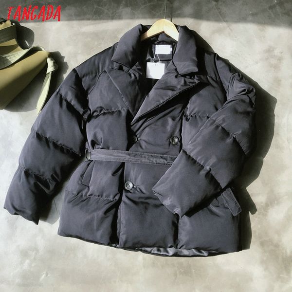 tangada women black oversize parkas with belt thick 2019 turn down collar zipper pockets female warm winter coat atc13
tangada women black oversize parkas with belt thick 2019 turn down collar zipper pockets female warm winter coat atc13