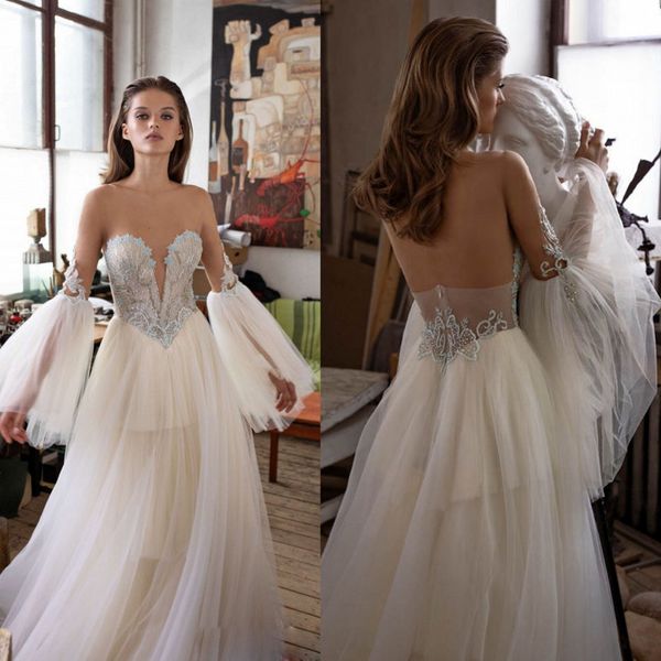 2020 a line wedding dresses deep v neck applique sequins rhinestone wedding gowns sweep train bridal gowns vestidos de novia, White
2020 a line wedding dresses deep v neck applique sequins rhinestone wedding gowns sweep train bridal gowns vestidos de novia, White