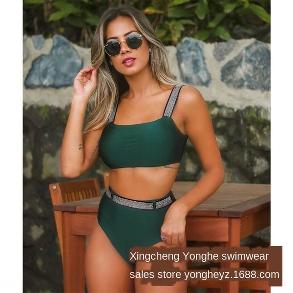 swimming women's split solid color high waist sequins belt swimsuit bikini swimsuit bikini, White;black
swimming women's split solid color high waist sequins belt swimsuit bikini swimsuit bikini, White;black
