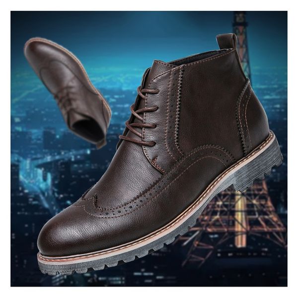 cow leather men ankle boots vintage sapato brown black british style boots fashion brogue casual shoe botas hombre
cow leather men ankle boots vintage sapato brown black british style boots fashion brogue casual shoe botas hombre