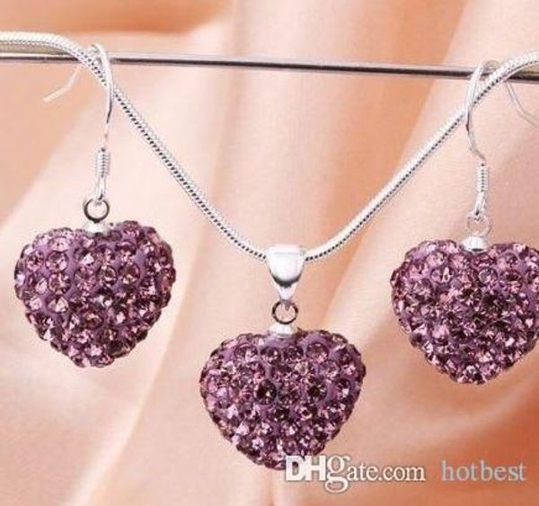 ale wedding gift white handmade mixed colors beads clay heart silver plated crystall crystal necklace pendant drop earring x82
ale wedding gift white handmade mixed colors beads clay heart silver plated crystall crystal necklace pendant drop earring x82