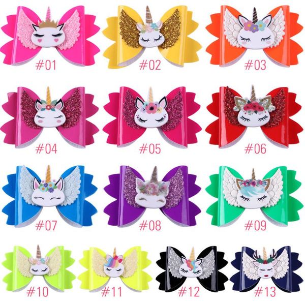 3.1" unicorn pu leather bow hair accessories for girls children princess hair bows clips handmade hairpins cute kids headdress, Slivery;white
3.1" unicorn pu leather bow hair accessories for girls children princess hair bows clips handmade hairpins cute kids headdress, Slivery;white