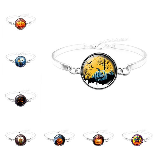 happy halloween gift trick or treat pumpkin bracelet for women men glass cabochon bat charm bangle fashion jewelry, Golden;silver
happy halloween gift trick or treat pumpkin bracelet for women men glass cabochon bat charm bangle fashion jewelry, Golden;silver