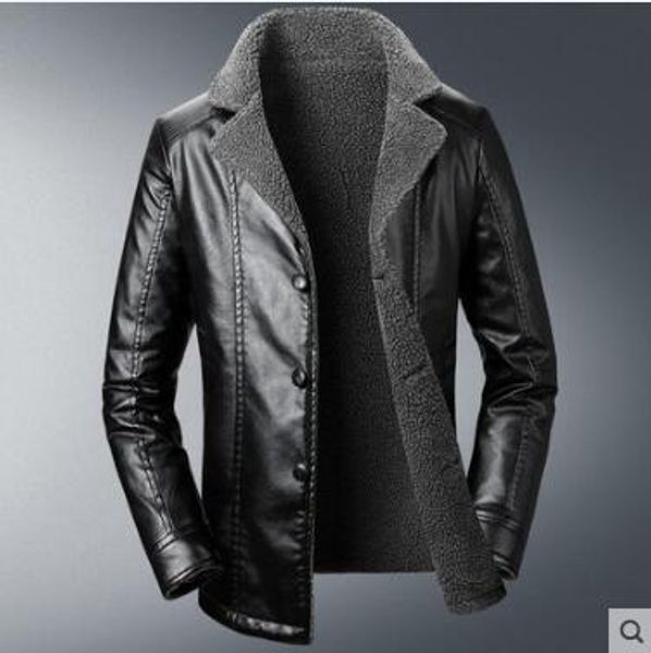 m-5xl winter men's clothing new fashion fur one turn-down collar velvet thicken motorcycle leather jacket leisure plus size, Black
m-5xl winter men's clothing new fashion fur one turn-down collar velvet thicken motorcycle leather jacket leisure plus size, Black