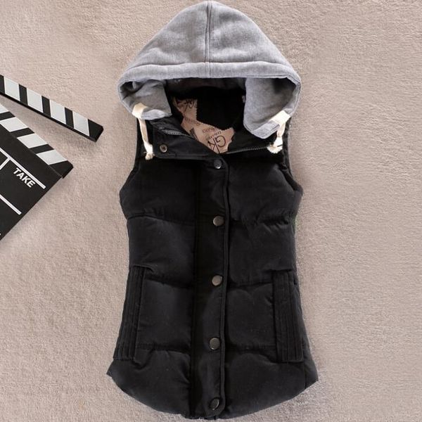 nice vogue winter women vest slim cotton waistcoat for women coletes female vest jacket coat pink warm down outerwear 7 color, Black;white
nice vogue winter women vest slim cotton waistcoat for women coletes female vest jacket coat pink warm down outerwear 7 color, Black;white