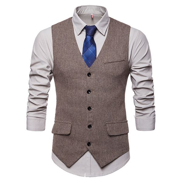 2018 new herringbone single-breasted suit men's business vest gilet homme vests for men dress vests for men waistcoat, Black;white
2018 new herringbone single-breasted suit men's business vest gilet homme vests for men dress vests for men waistcoat, Black;white