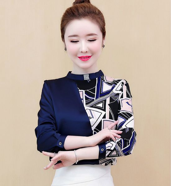 quality silk satin runway shirts plus size women fashion long sleeve contrast color printed ladies luxury blouses slim office designer, White
quality silk satin runway shirts plus size women fashion long sleeve contrast color printed ladies luxury blouses slim office designer, White