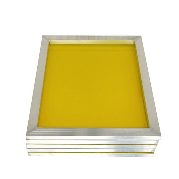 aluminium 43*31cm screen printing frame stretched with white 120t silk print polyester yellow mesh for printed circuit board t200522
aluminium 43*31cm screen printing frame stretched with white 120t silk print polyester yellow mesh for printed circuit board t200522