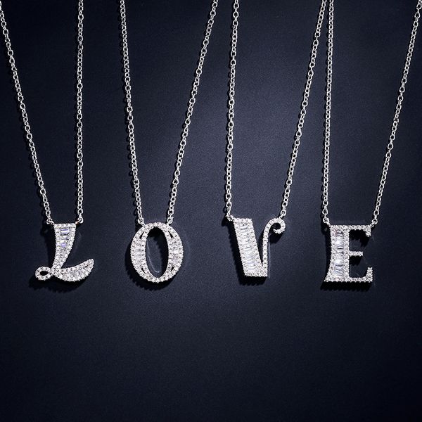 white gold cubic zirconia womens a-z initial letter pendant choker chain necklace bling diamond birthday jewelry gifts for wife, Silver
white gold cubic zirconia womens a-z initial letter pendant choker chain necklace bling diamond birthday jewelry gifts for wife, Silver
