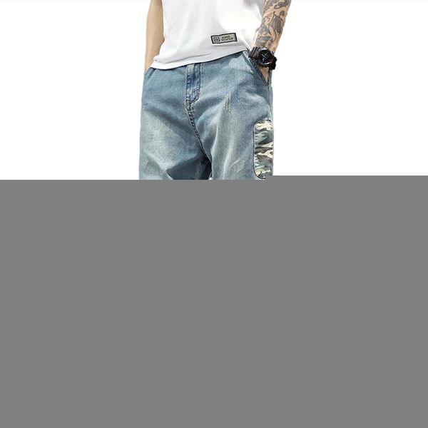 fashion shorts los hombres jeans loose fit denim patchwork gray zipper trousers casual male summer stretch hommes jeans for men, Blue
fashion shorts los hombres jeans loose fit denim patchwork gray zipper trousers casual male summer stretch hommes jeans for men, Blue