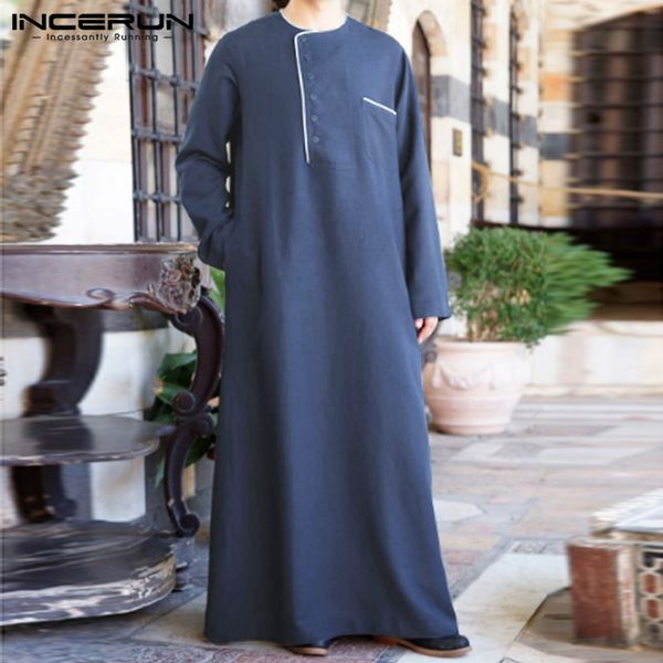 incerun muslim clothes men arabic islamic kaftan solid color long sleeve round neck men jubba thobe loose vintage robes s-5xl, Red
incerun muslim clothes men arabic islamic kaftan solid color long sleeve round neck men jubba thobe loose vintage robes s-5xl, Red