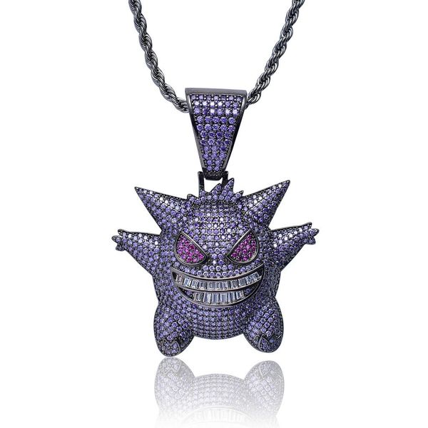 pet elves pendant necklace colour genghu cartoon zircon hip-hop necklace with purple insert
pet elves pendant necklace colour genghu cartoon zircon hip-hop necklace with purple insert