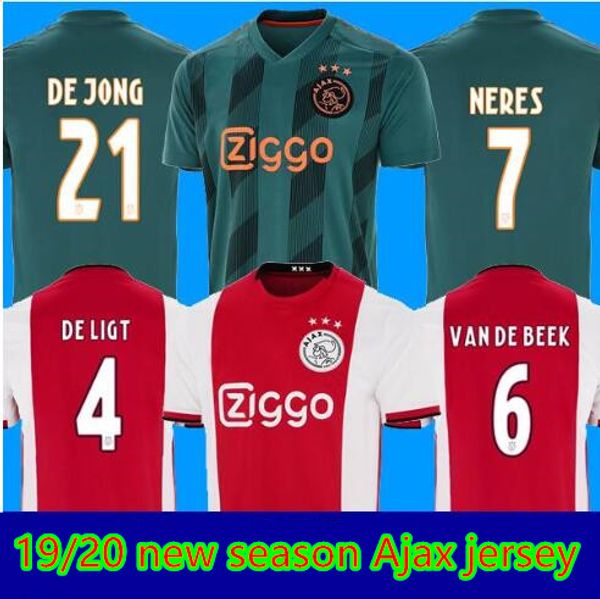 2019 champion league ajax football jer ey 19 20 new ea on home away jer ey 2019 10 tadic 21 de jong 4 de ligt 22 ziyec football uniform 
2019 champion league ajax football jer ey 19 20 new ea on home away jer ey 2019 10 tadic 21 de jong 4 de ligt 22 ziyec football uniform