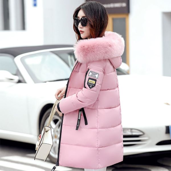women hooded warm parkas long sleeve big fur collar casual cotton padded jacket winter coat big size new arrival 2018, Black
women hooded warm parkas long sleeve big fur collar casual cotton padded jacket winter coat big size new arrival 2018, Black