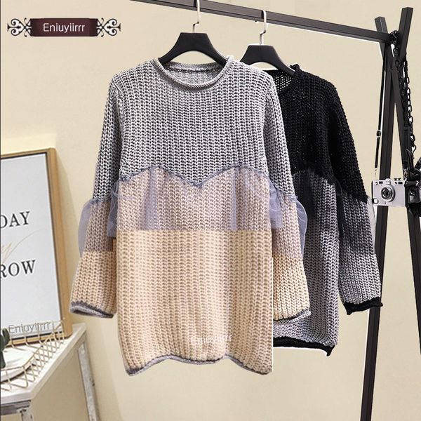 winter spring knitted sweater women design high street patchwork ruffled sheer mesh knit sweater pullover tunic, White;black
winter spring knitted sweater women design high street patchwork ruffled sheer mesh knit sweater pullover tunic, White;black