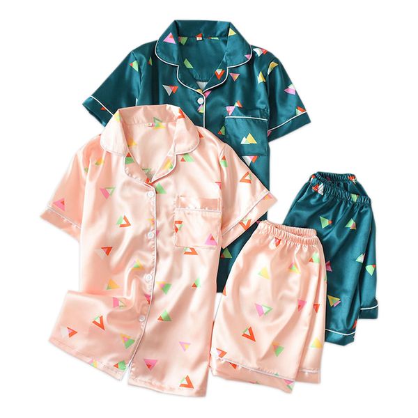 geometry satins silk shorts pajamas sets women summer korea fresh ice silk women short sleeve sleepwear nighty, Black;red
geometry satins silk shorts pajamas sets women summer korea fresh ice silk women short sleeve sleepwear nighty, Black;red