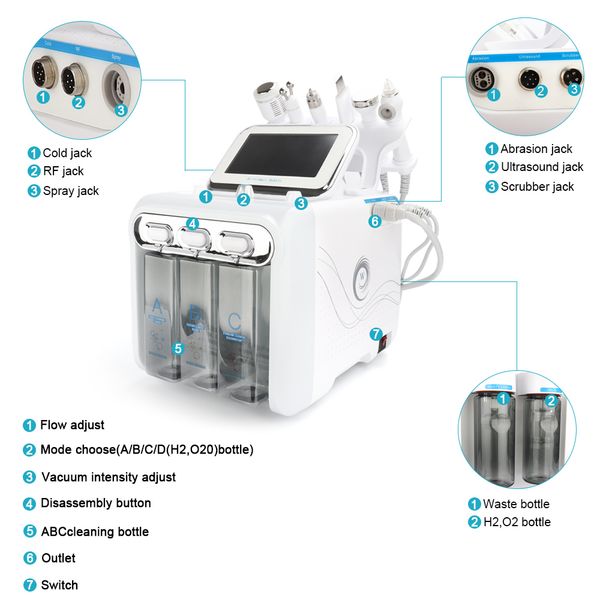 6 in 1 h2o2 hydrogen and oxygen hydra hydrodermabrasion aqua facial peeling scrubber blackhead remover vacuum machine 2020, Black;white
6 in 1 h2o2 hydrogen and oxygen hydra hydrodermabrasion aqua facial peeling scrubber blackhead remover vacuum machine 2020, Black;white