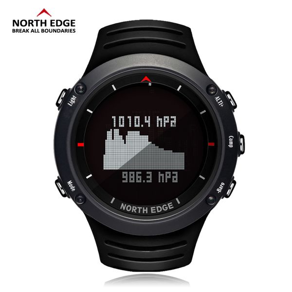 

north edge men's sport digital watch hours running swimming sports watches altimeter barometer compass thermometer weather men, Slivery;brown