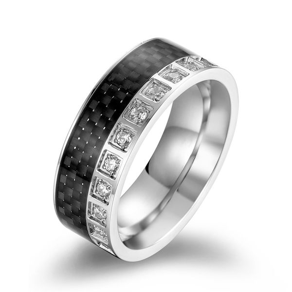 titanium steel zircon carbon fiber men ring sparking cz teenager rings size 8 9 10 11 party jewelry gifts wholesale, Silver
titanium steel zircon carbon fiber men ring sparking cz teenager rings size 8 9 10 11 party jewelry gifts wholesale, Silver