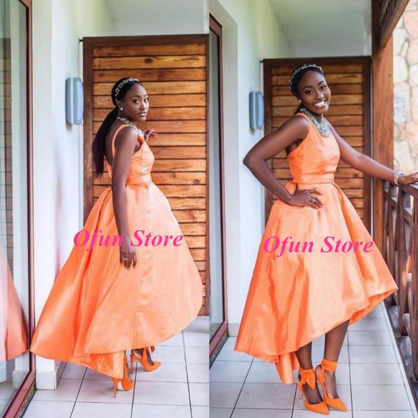 plus size orange high low prom dresses jewel neck sleeveless backless a line party gowns satin robes de soirée, Black
plus size orange high low prom dresses jewel neck sleeveless backless a line party gowns satin robes de soirée, Black