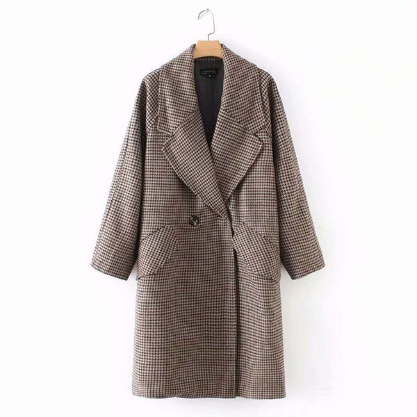 selling new fashion women stylish plaid long coat pockets long sleeve double button outerwear female casual loose chic coat, Black
selling new fashion women stylish plaid long coat pockets long sleeve double button outerwear female casual loose chic coat, Black