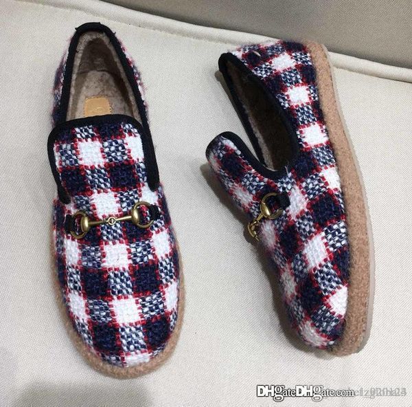 new women's check tweed loafer luxury designer shoes winter women's loafers wool lining warm sweat 575850 g1270 9145 size 35-41, Black
new women's check tweed loafer luxury designer shoes winter women's loafers wool lining warm sweat 575850 g1270 9145 size 35-41, Black