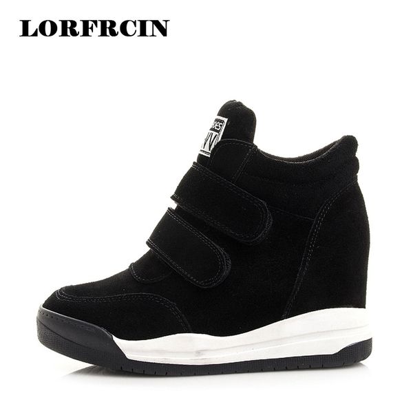 shoes women suede genuine leather wedges shoes round toe platform comfortable hidden heels boots woman, Black
shoes women suede genuine leather wedges shoes round toe platform comfortable hidden heels boots woman, Black