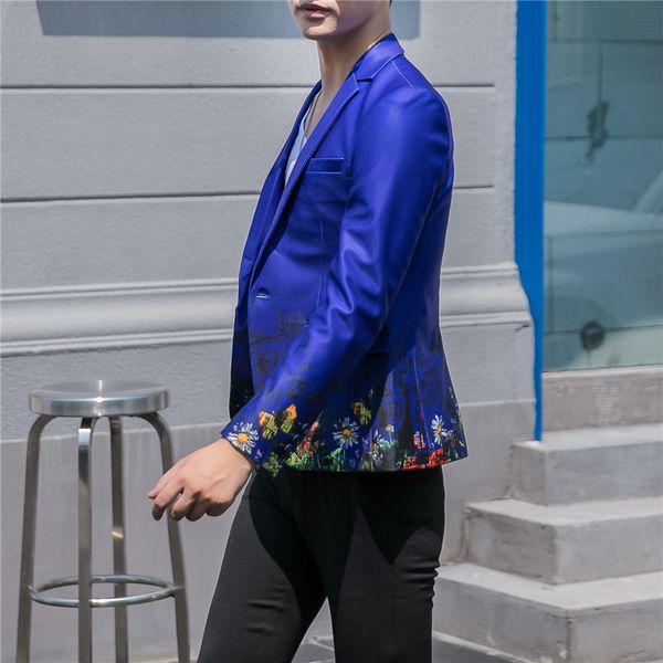 3 color red black royal blue blazer men floral placement print mens stylish blazer homme slimf it party prom blazers for men, White;black
3 color red black royal blue blazer men floral placement print mens stylish blazer homme slimf it party prom blazers for men, White;black