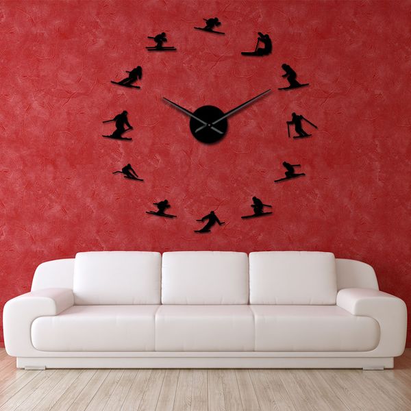 outdoor winter sports diy large wall art skiing living room decor frameless wall clock mountain skier hanging watch timepieces
outdoor winter sports diy large wall art skiing living room decor frameless wall clock mountain skier hanging watch timepieces