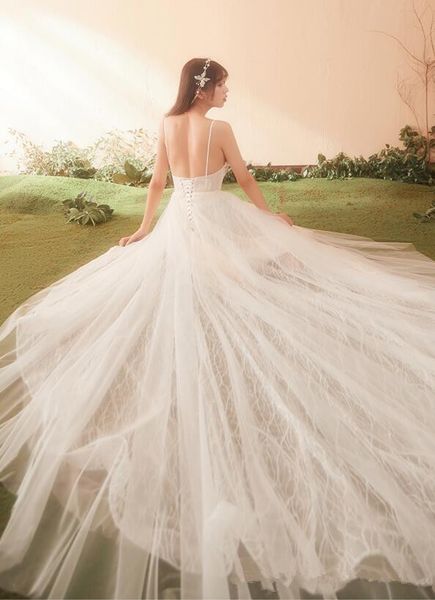 junoesque a line wedding dresses deep v neck sleeveless applique backless lace up cathedral train tulle wedding gowns robe de mariee, White
junoesque a line wedding dresses deep v neck sleeveless applique backless lace up cathedral train tulle wedding gowns robe de mariee, White