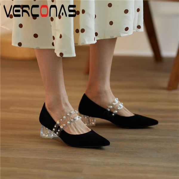 verconas autumn kid suede woman pumps elegant retro pearl mary jane pointed toe crystal high heels party office lady shoes woman, Black
verconas autumn kid suede woman pumps elegant retro pearl mary jane pointed toe crystal high heels party office lady shoes woman, Black
