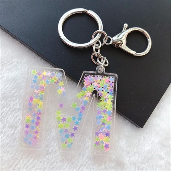 1pc keyring english letter stra sequins acrylic keychain 26 english word a to z handbag charms for woman custom made welcome, Silver
1pc keyring english letter stra sequins acrylic keychain 26 english word a to z handbag charms for woman custom made welcome, Silver