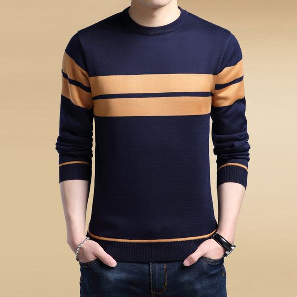 autumn casual knit long sleeved pullover - new mens sweater, White;black