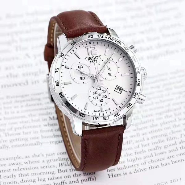 fashion luxury men's watch 1853 master leather watch designer multi-functional timing waterproof belt quartz men's, Slivery;brown
fashion luxury men's watch 1853 master leather watch designer multi-functional timing waterproof belt quartz men's, Slivery;brown